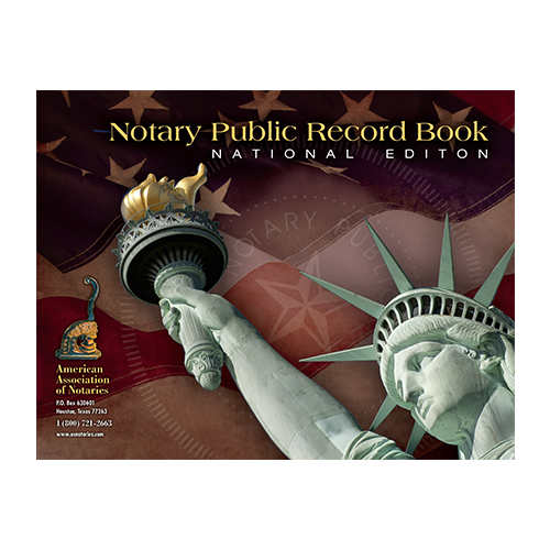 District of Columbia Notary Public Record Book (Journal ) - Statue of Liberty Brown Cover